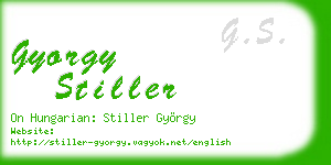 gyorgy stiller business card
