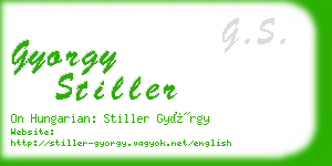 gyorgy stiller business card